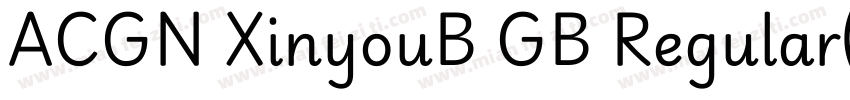 ACGN XinyouB GB Regular(ACGN Xinyou字体转换